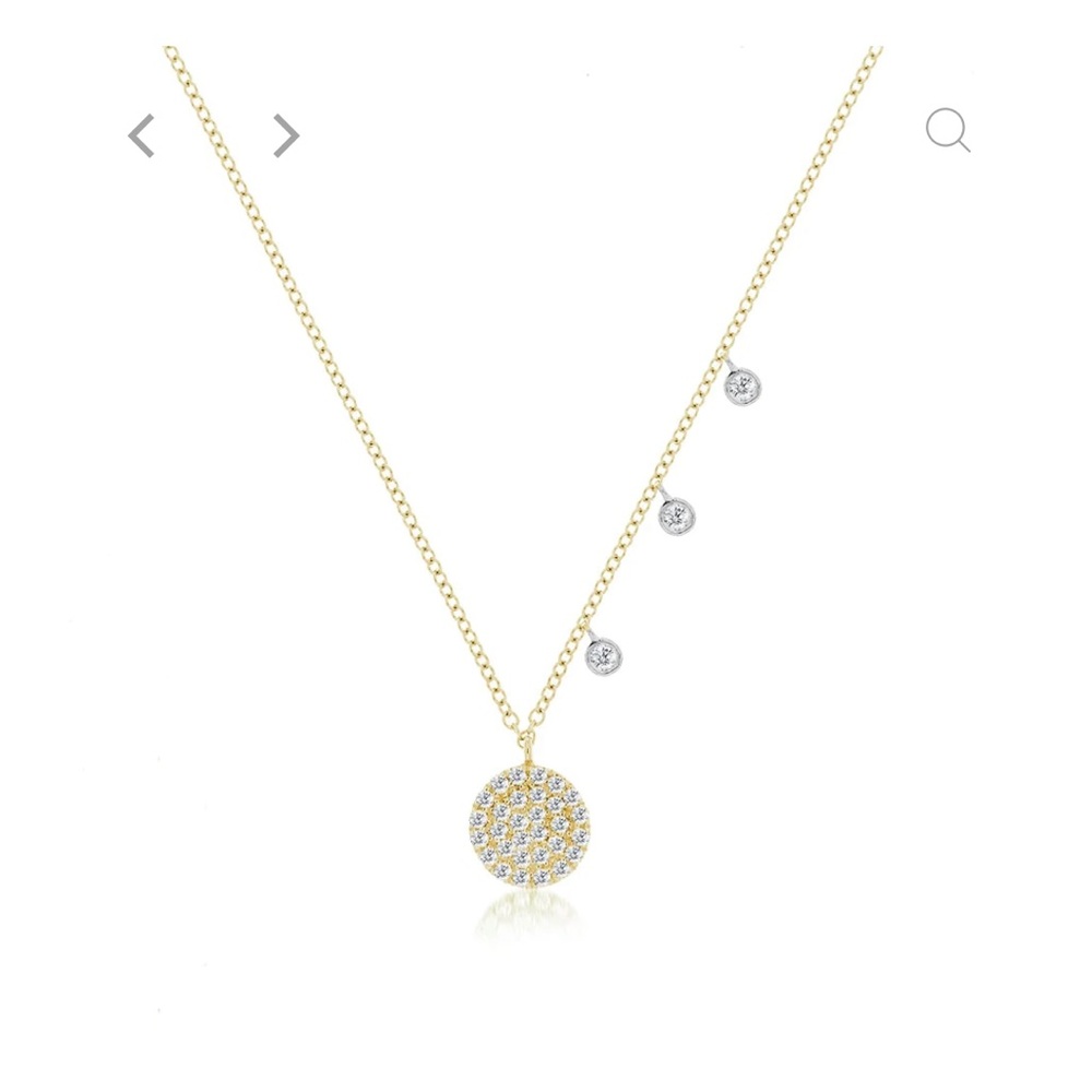 Meira T 14k Signature Disc Necklace